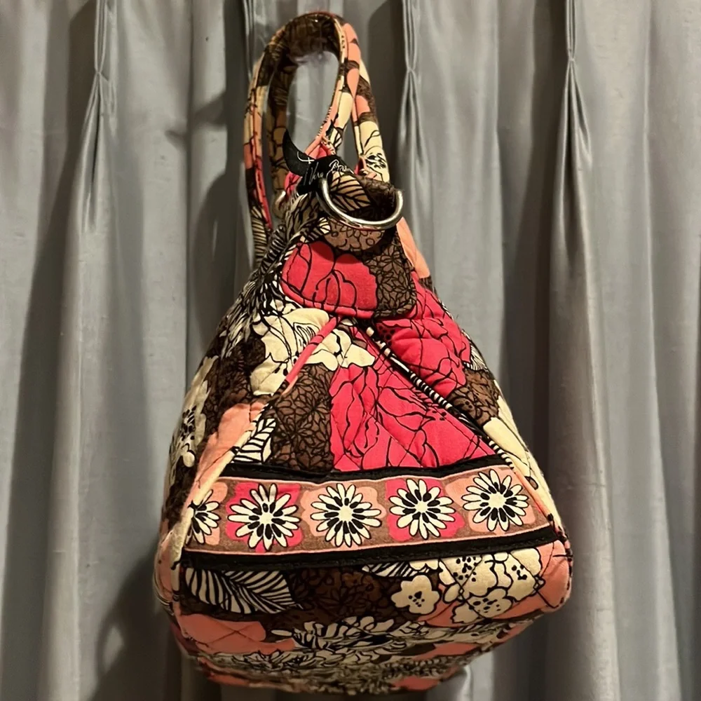 Vera Bradley Mocha Rouge convertible handbag shoulder bag Crossbody RETIRED - Picture 6 of 14